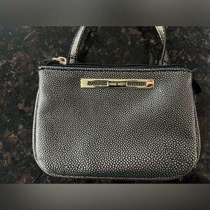 🖤 Nine West Small Crossbody compact Clutch Wallet Black & Gold classic